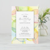 18e anniversaire Invitations multicolores (Debout devant)