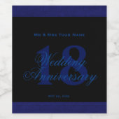 18e anniversaire Mariage Étiquette de vin personna (Étiquettes simples)