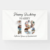 18e anniversaire Photo Collage Party Bannière (Horizontal)