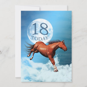 18e anniversaire Spirit cheval invitation fête