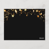 18e anniversaire tropical noir étoiles invitation (Dos)