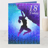 18e 'Birthday bouldering'-kaart Kaart (Voorkant)
