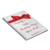 18e Birthday Party Damask and Bow Notitieboek (Rechterzijde)