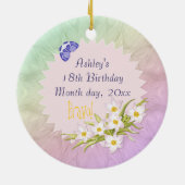 18e Birthday Rainbow Keepomwille Ornament (Achterkant)