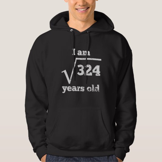 18e Birthday Square Root Hoodie (Voorkant)