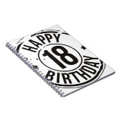 18E BIRTHDAY STAMP EFFECT NOTITIEBOEK (Rechterzijde)
