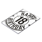 18E BIRTHDAY STAMP EFFECT NOTITIEBOEK (Linkerzijde)