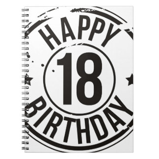 18E BIRTHDAY STAMP EFFECT NOTITIEBOEK