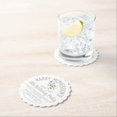 18e 'Birthday'-uitnodiging Kartonnen Onderzetters (Insitu)