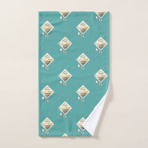 18e bruiloft Jubileum Acquamarine Handdoek