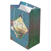 18e bruiloft Jubileum Gift Bag Medium Cadeauzakje (Voorkant Gekanteld)