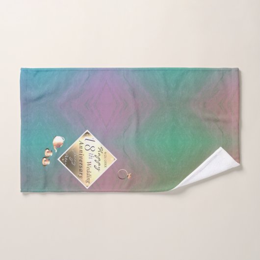 18e bruiloft Jubileum handdoek (Handdoek)