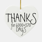 18e bruiloft ter gelegenheid van de achttiende ver keramisch ornament (Achterkant)