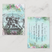 18e eeuw Cherub Rococo Visitekaartje (Voorkant / Achterkant)