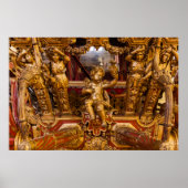 18e eeuw: detail van de coach. Museum van de Coche Poster (Voorkant)