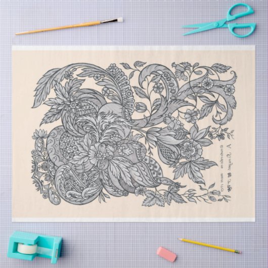 18e eeuw Fabric-ontwerp Tissuepapier (Craft)