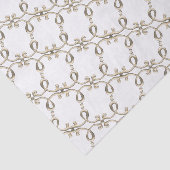 18e eeuw ingewikkeld gouden metalen loop ontwerp tissuepapier (Detail)