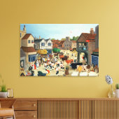 18e eeuw Masterrundvleesmarkt Canvas Afdruk (Insitu (Woonkamer))