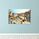 18e eeuw Masterrundvleesmarkt Canvas Afdruk (Insitu (Houten vloer))