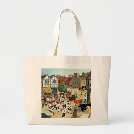 18e eeuw Masterrundvleesmarkt Grote Tote Bag (Voorkant)