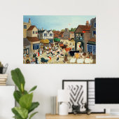 18e eeuw Masterrundvleesmarkt Poster (Thuiskantoor)