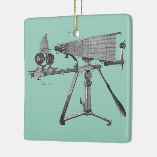 18e eeuw Microscoop Antiek wetenschapsINSTRUMENT Keramisch Ornament (Links)