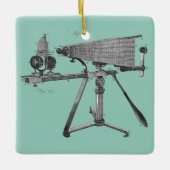 18e eeuw Microscoop Antiek wetenschapsINSTRUMENT Keramisch Ornament (Voorkant)