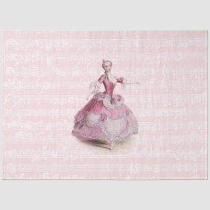 18e eeuw Mode Muziek Ephemera Frans Tissuepapier