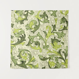 18e-eeuws: Bloemen Antieke behang. Wandkleed