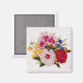 18e - eeuwse bloemenbloem - regeling magneet (Voorkant / Achterkant)