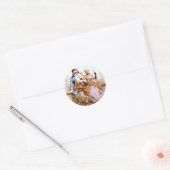 18e-eeuwse Franse Romance Ronde Sticker (Envelop)