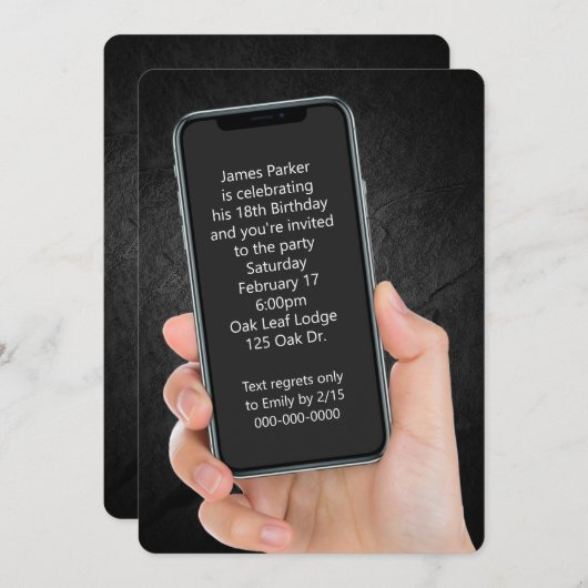 18e Engelstalige tekst Kaart (Voorkant / Achterkant)