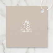 18e étiquette cadeau d'anniversaire (Dos)