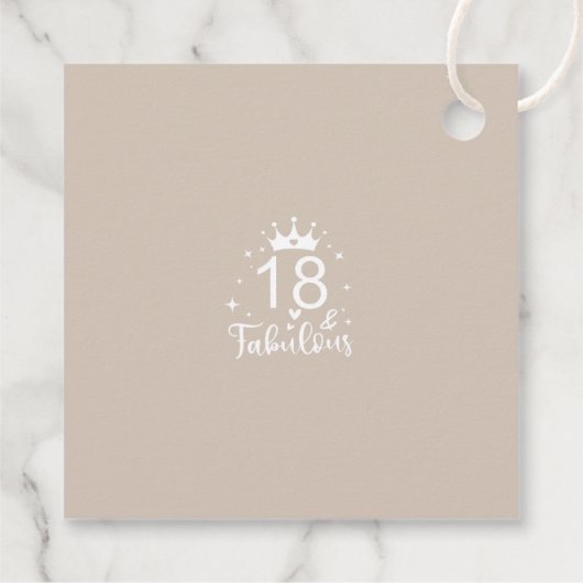 18e étiquette cadeau d'anniversaire (Dos)