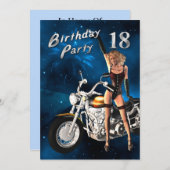 18e fête d'anniversaire Invitation (Devant / Derrière)