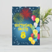 18e fête d'anniversaire Invitation avec ballons (Debout devant)