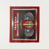 18e Field Artillery Brigade-XVIII Luchtlandingsbri Wandkleed (Voorkant)