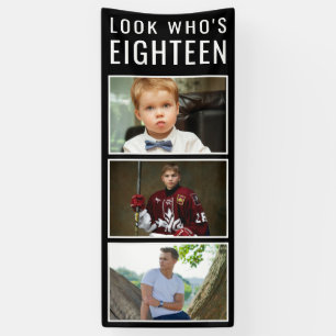 18e geboortedag fotobanner spandoek