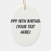 18e geboortedag keramisch ornament (Achterkant)
