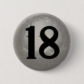 18e Goth Anniversaire badge d'âge gothique gris fo (Devant)