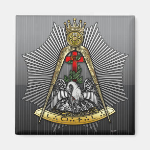 18e graad: Knight of the Roos Croix Magneet