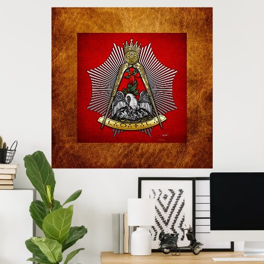 18e graad: Knight of the Roos Croix Poster (Thuiskantoor)