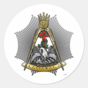 18e graad: Knight of the Roos Croix Ronde Sticker