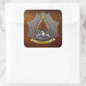 18e graad: Knight of the Roos Croix Vierkante Sticker (Tas)