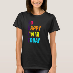 18e grappige verjaardag voor vrouwen mannen feest t-shirt