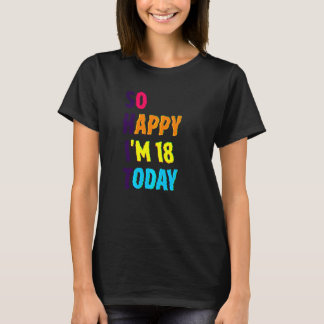 18e grappige verjaardag voor vrouwen mannen feest  t-shirt