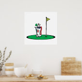 18e hole golf grafisch poster (Keuken)