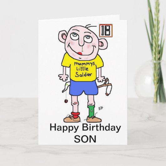 18E HOMME CARTE D'ANNIVERSAIRE (Devant)