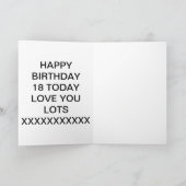 18E HOMME CARTE D'ANNIVERSAIRE (Intérieur)