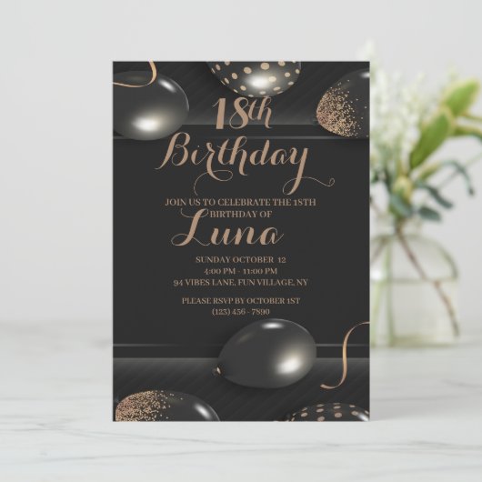 18E Invitation d'anniversaire (Debout devant)